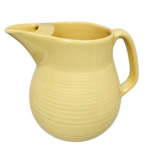 Bauer Pottery 2000 Yellow Ringware Monterey Pitcher Drinkware Juice Water‎ Jug